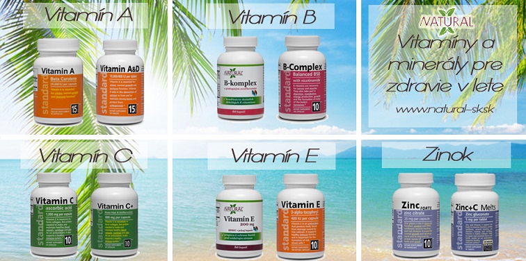 Vitamíny a minerály pre zdravie v lete